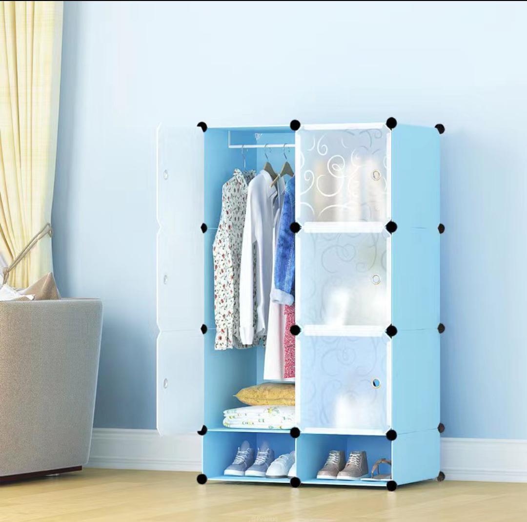 2colom plastic closet available ,pink, black and blue