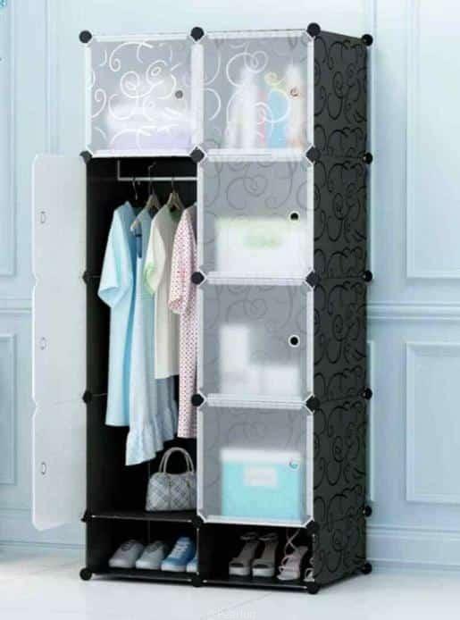2colom plastic closet available ,pink, black and blue