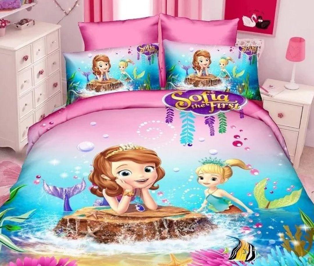 3pcs kid duvet characters cotton with 1bedsheet, 1pillowcases and 1duvet
