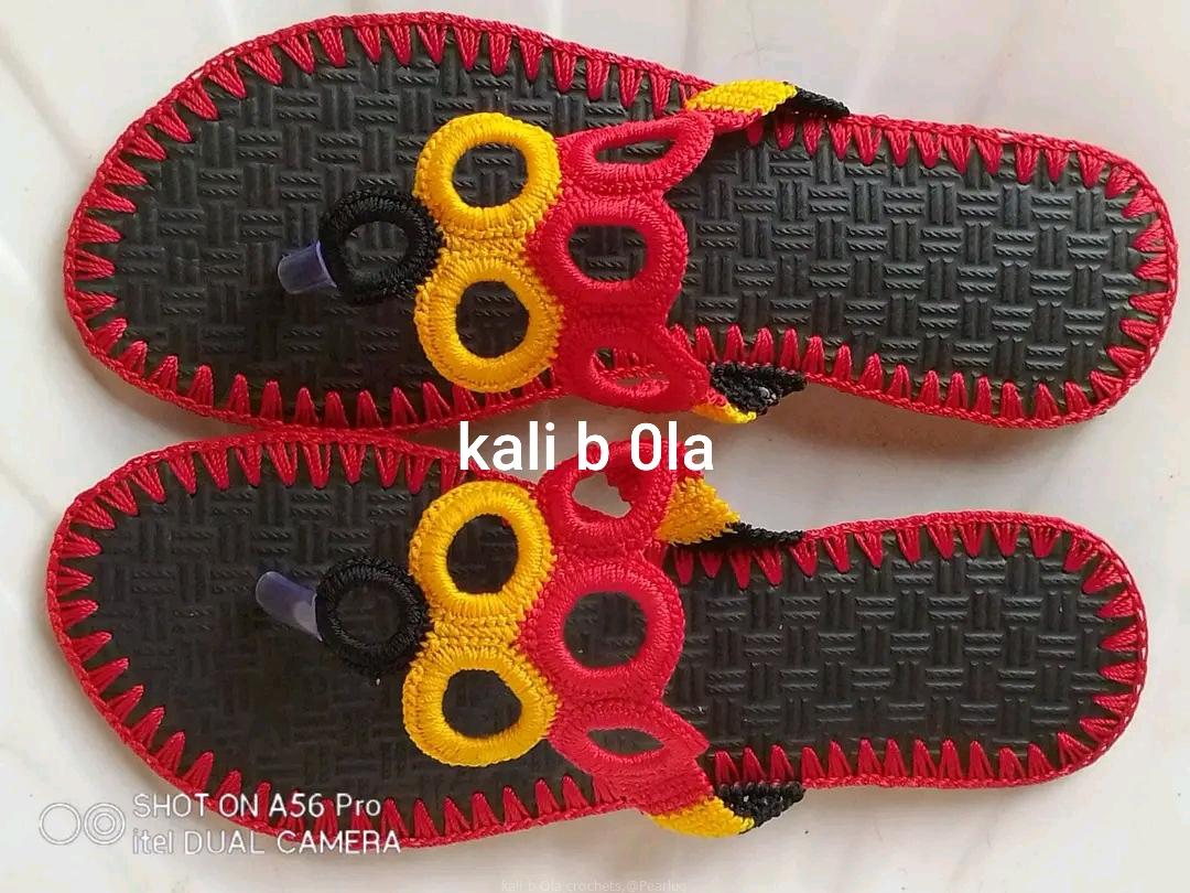 Crochet sandals