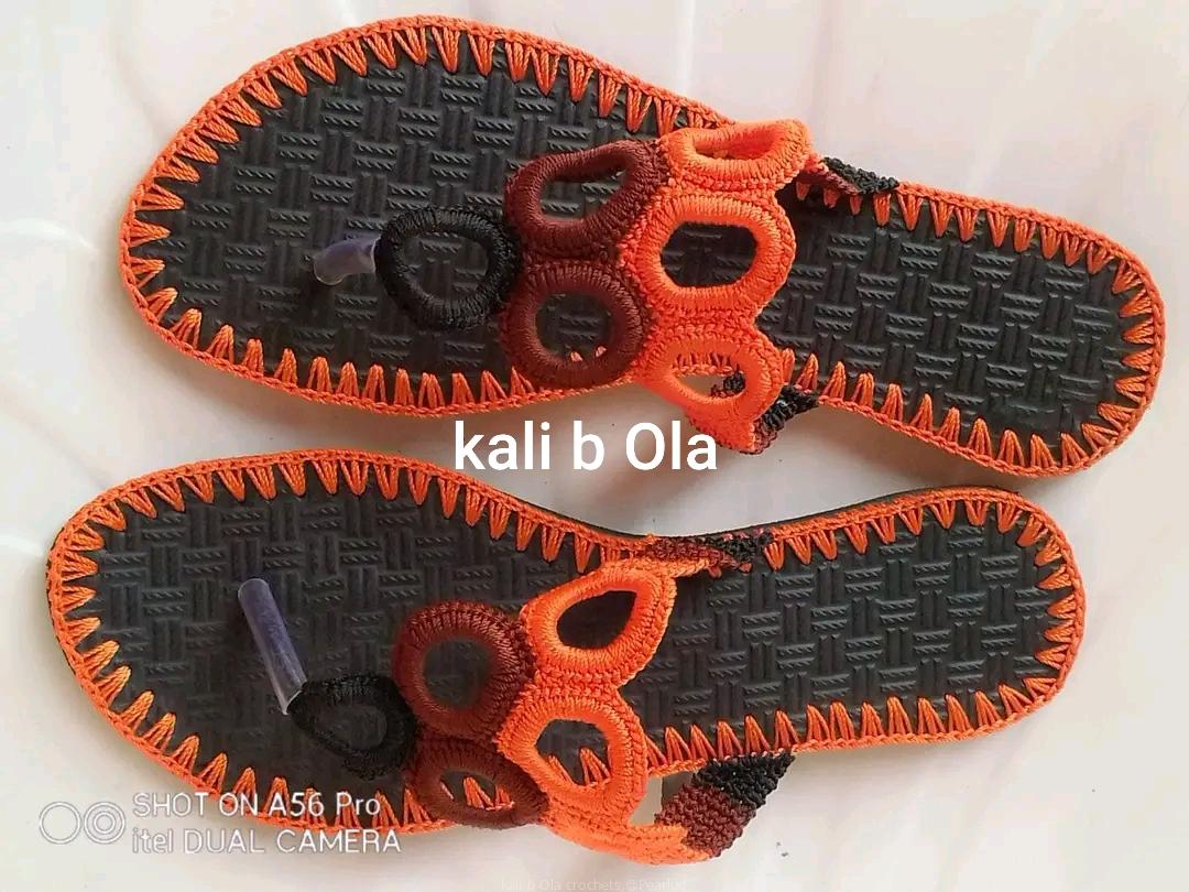 Crochet sandals