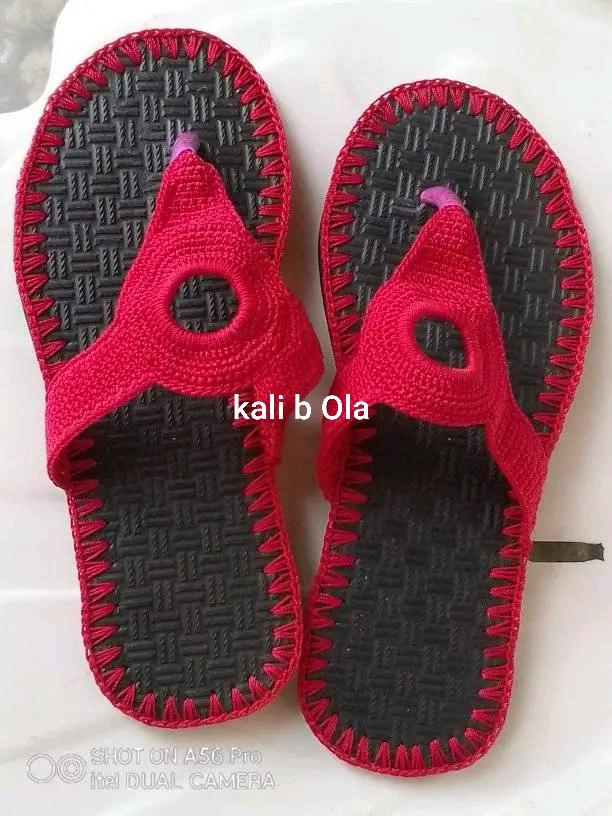 Crochet sandals