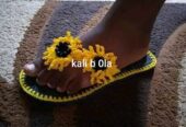 Crochet sandals