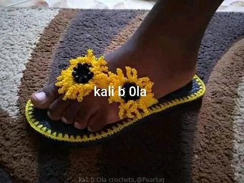 Crochet sandals