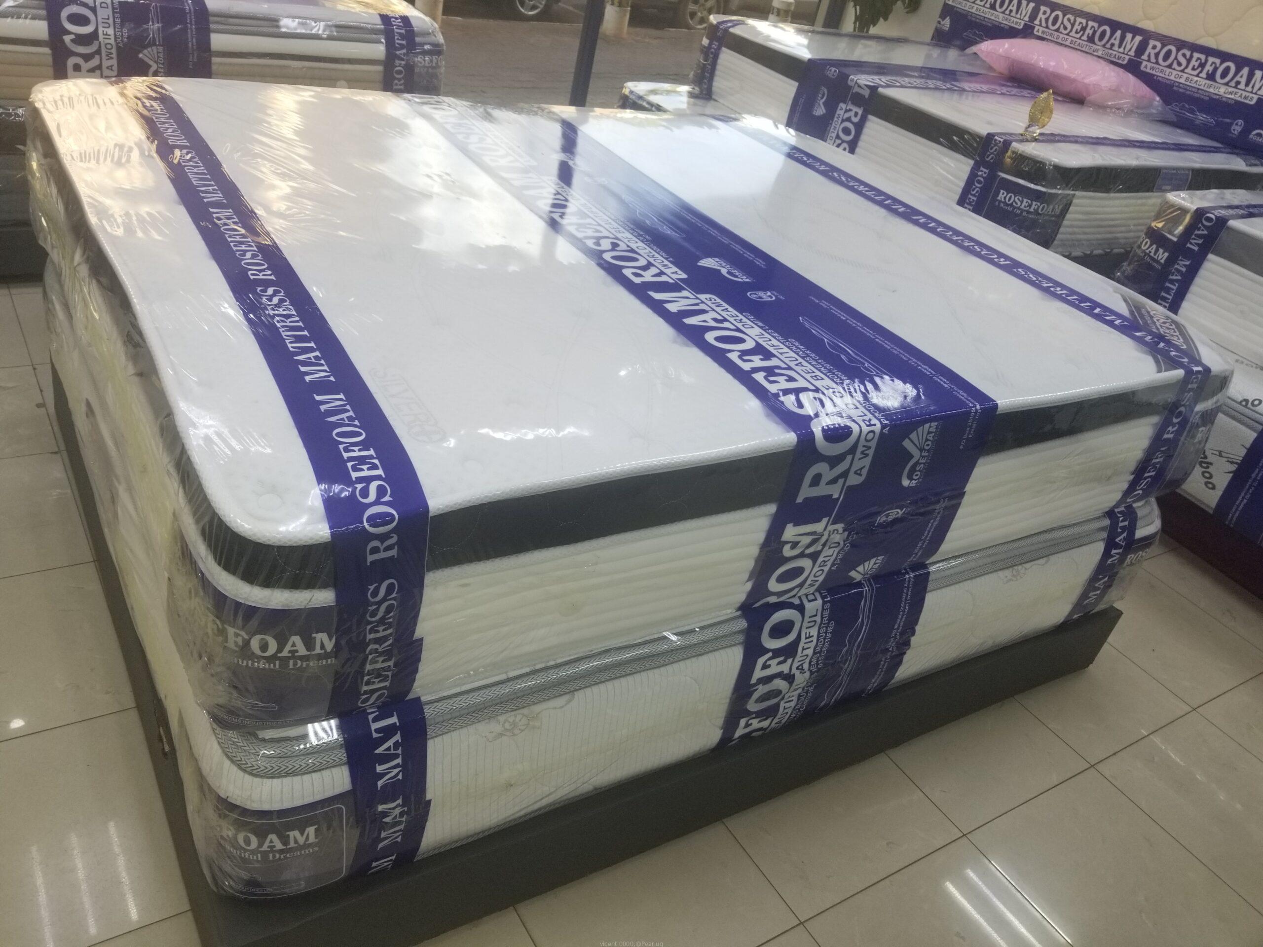 Spring mattress 6×6 ft/10 inches rose foam
