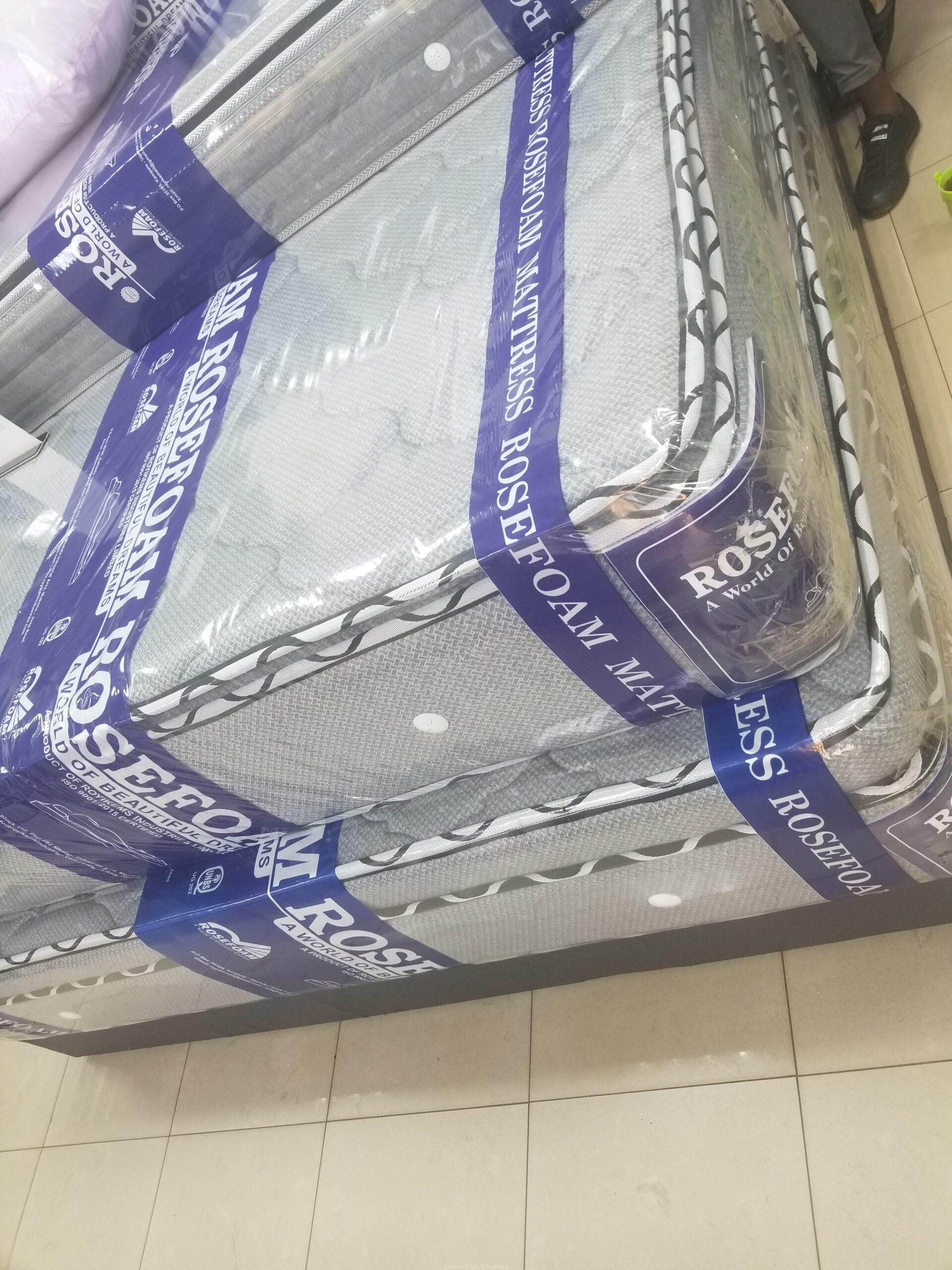 Spring mattress 6×6 ft/10 inches rose foam