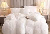3pcs fluffy duvet 6*6 with 2pillowcases and 1 duvet