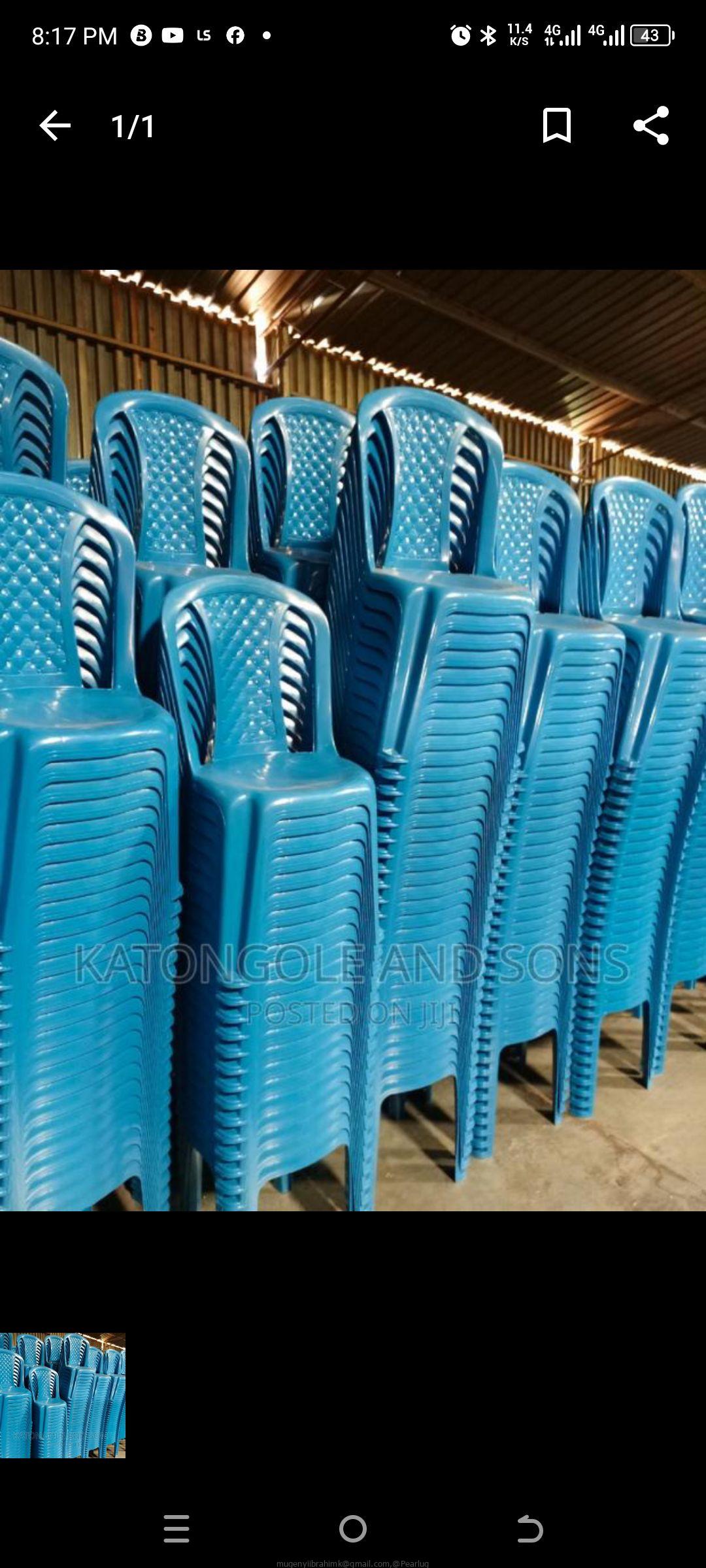 Armless plastic chairs