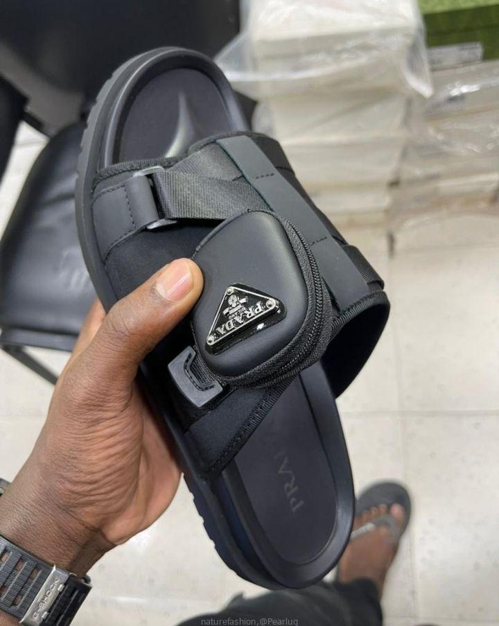 Prada and Adidas sandals