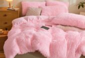 3pcs fluffy duvet 6*6 with 2pillowcases and 1 duvet