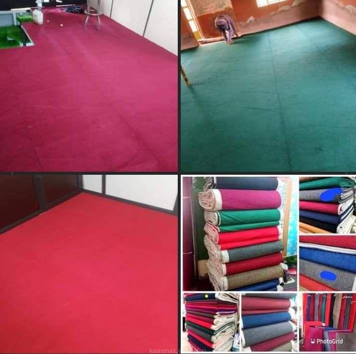 Wall to wall woolen carpets