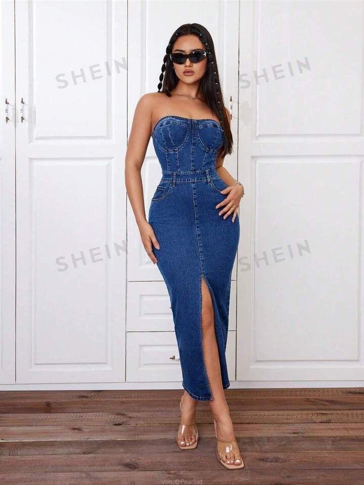 Denim dress
