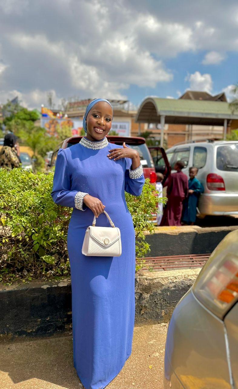 Tiel blue dinner dress