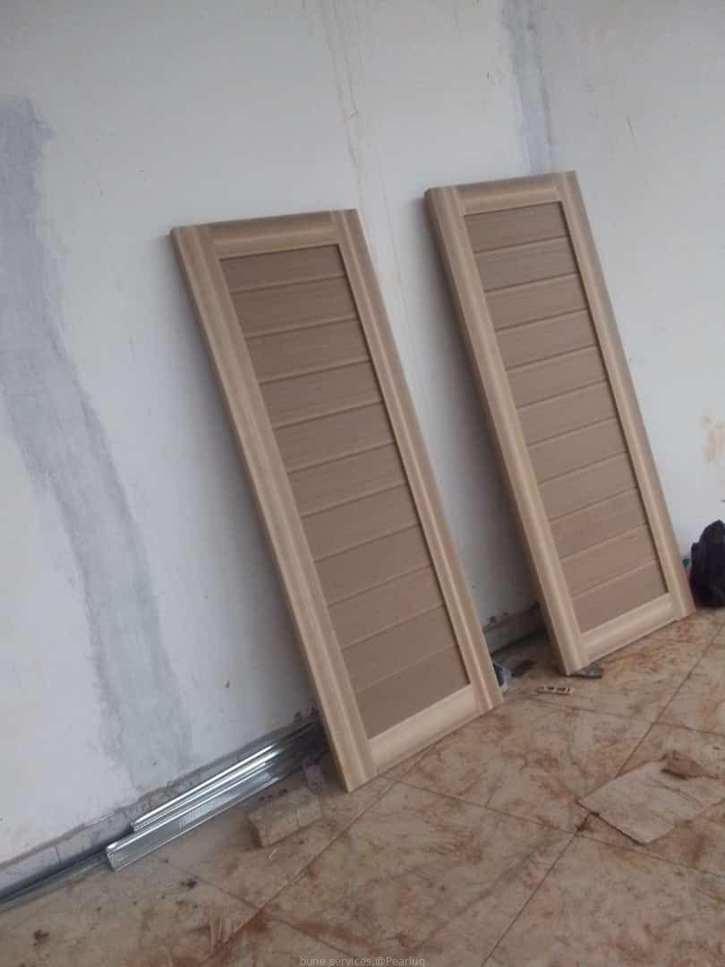 PVC plastic doors with frames