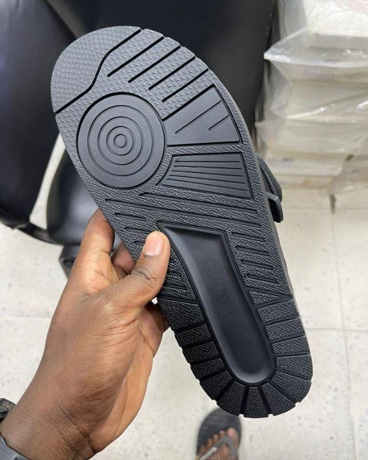 Prada and Adidas sandals