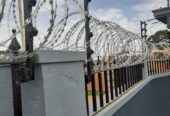 Electric fence system with razor wire fencing
