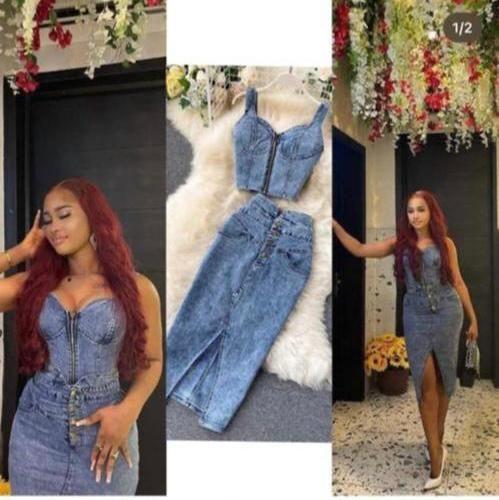 Denim dresses and two piece