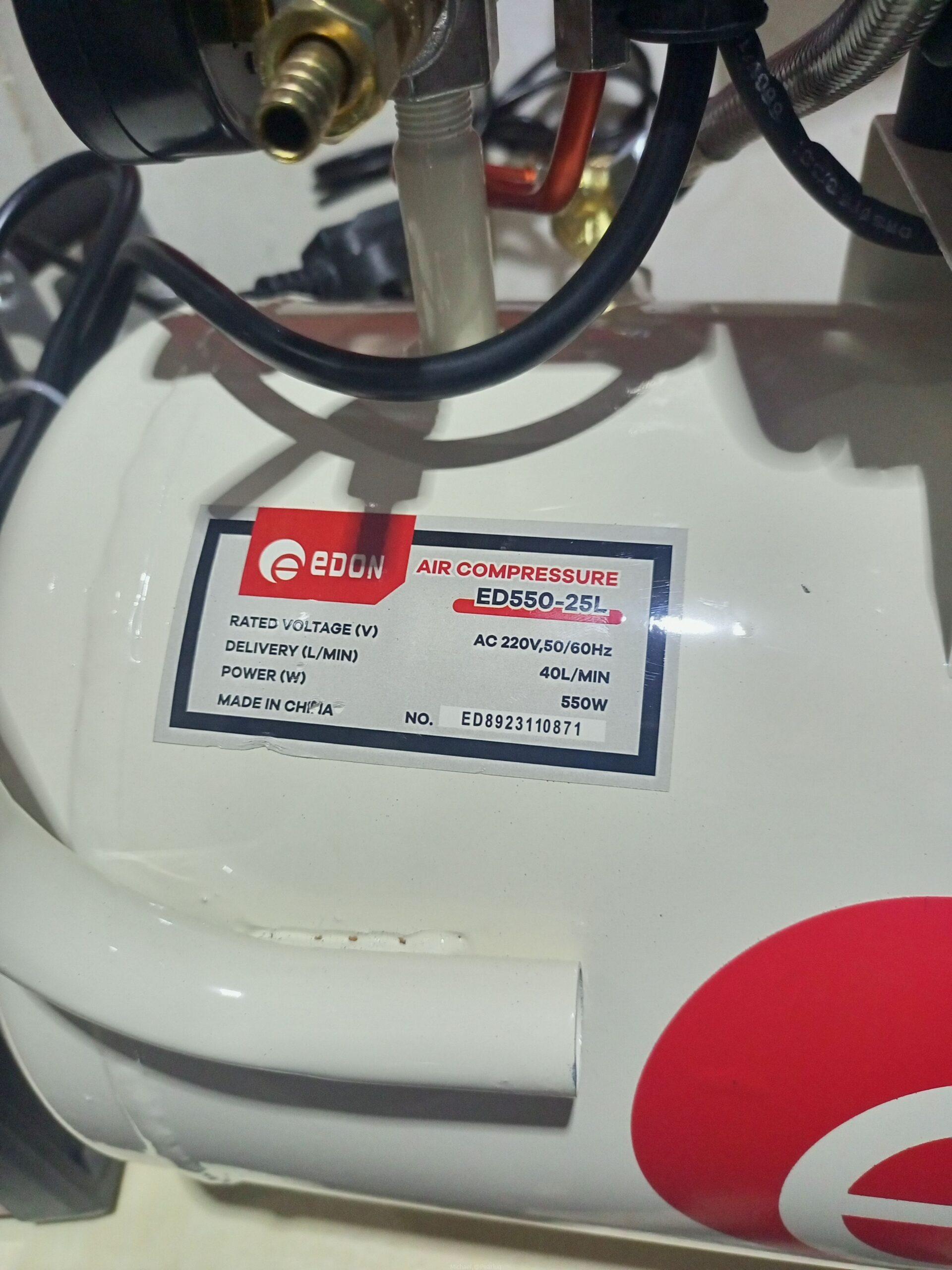 Edon silent compressor 25 litres