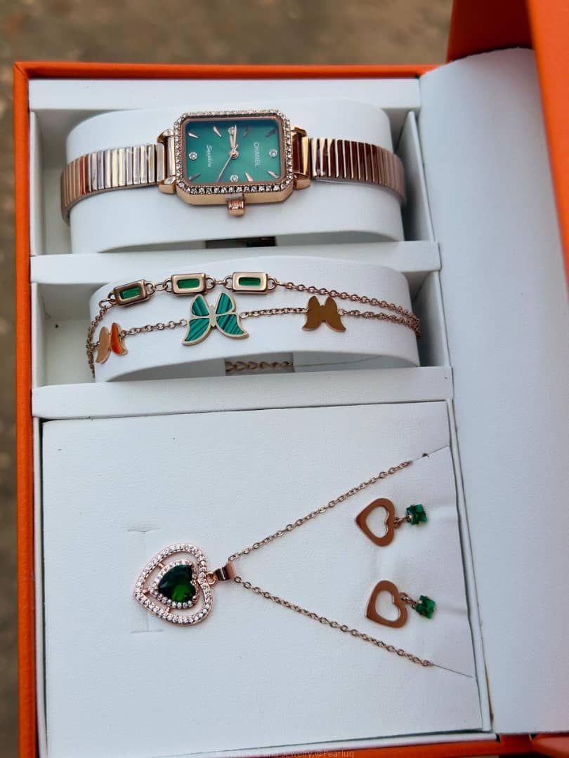 Lady watches with attached jewelry