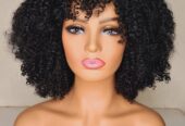 Curly fringe wigs