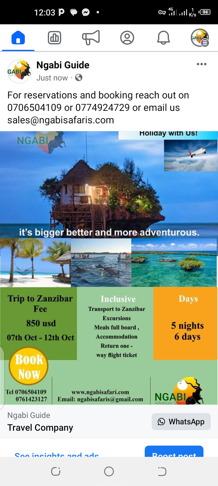 5 Nights Trip to Zanzibar