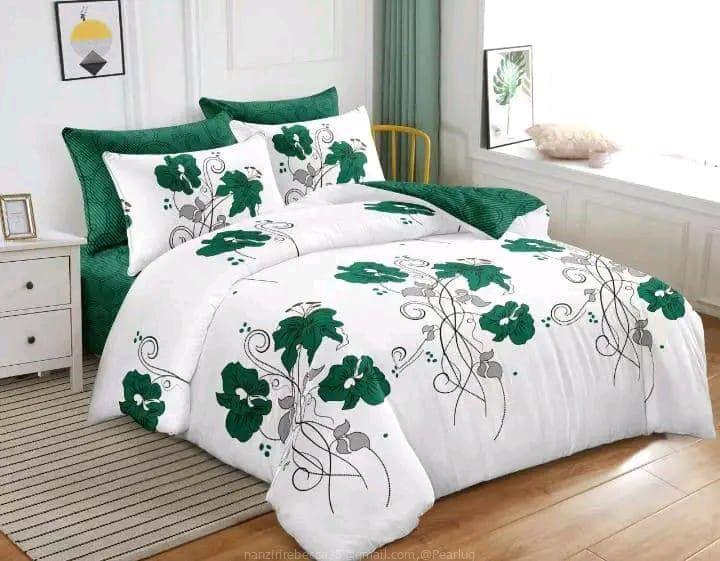 4pcs duvet 6*6 with 1bedsheet , 1 duvet and 2pillowcases