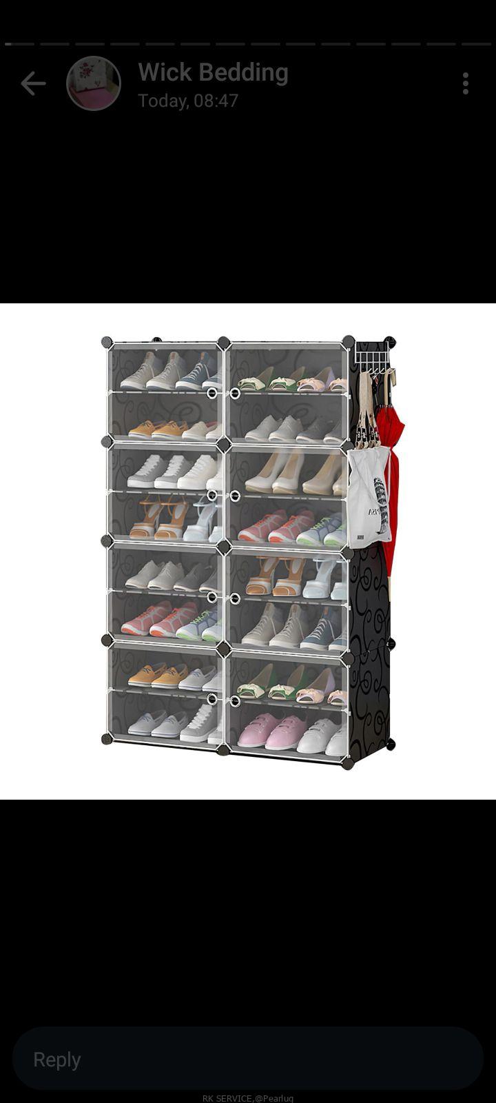 Plastic shoe rack
