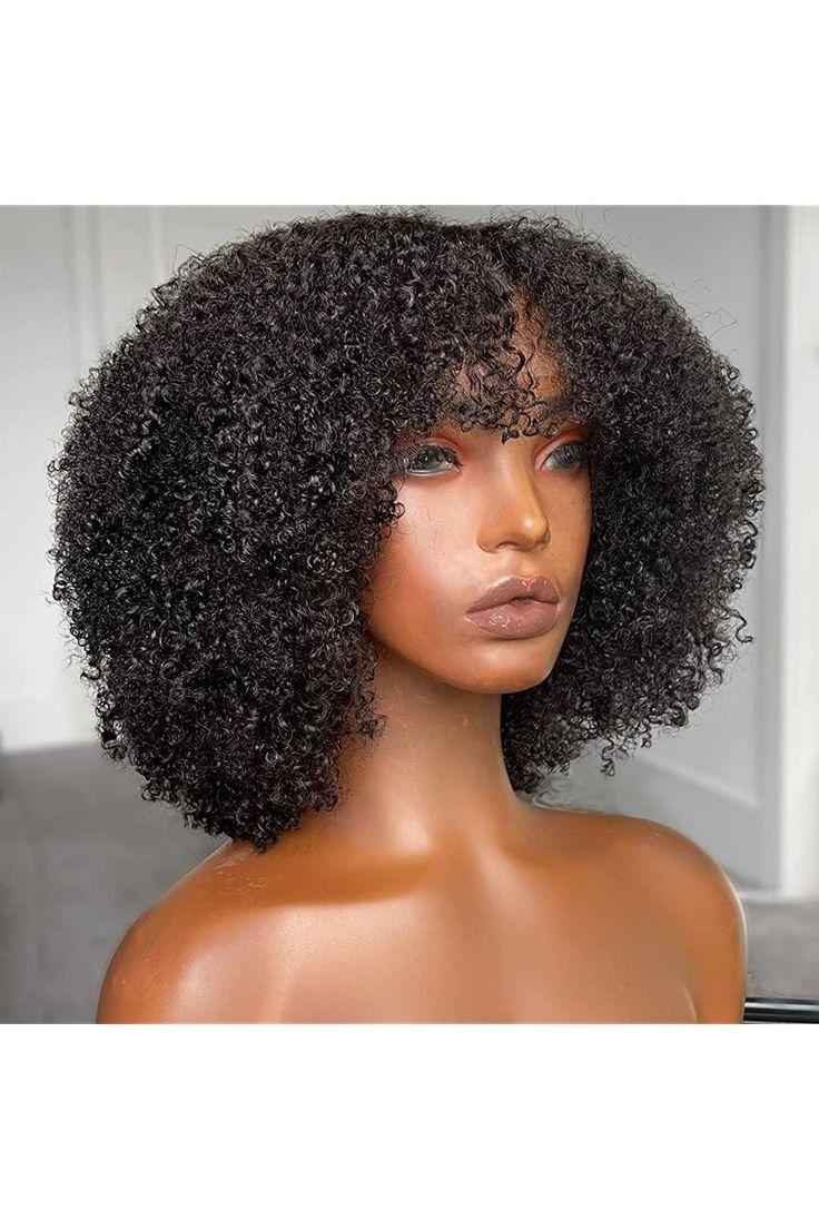 Curly fringe wigs