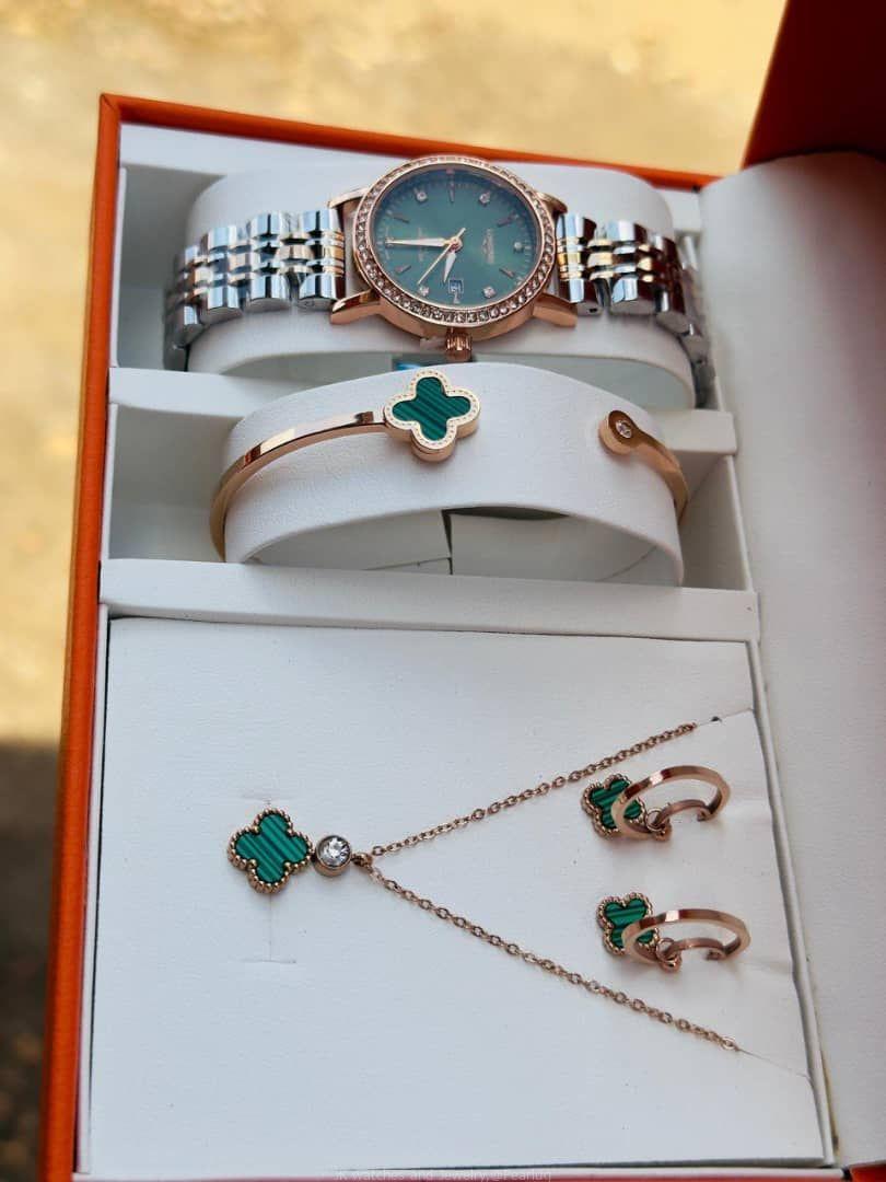 Lady watches with attached jewelry