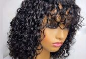 Curly fringe wigs
