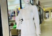 Soft silky autumn white dress