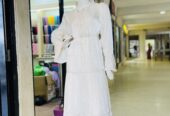 Soft silky autumn white dress