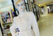 Soft silky autumn white dress