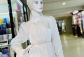 Soft silky autumn white dress