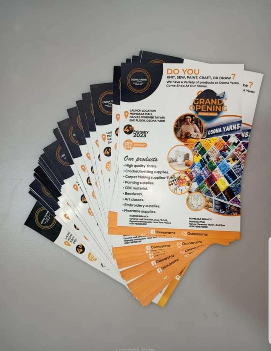 Flyers printing and design