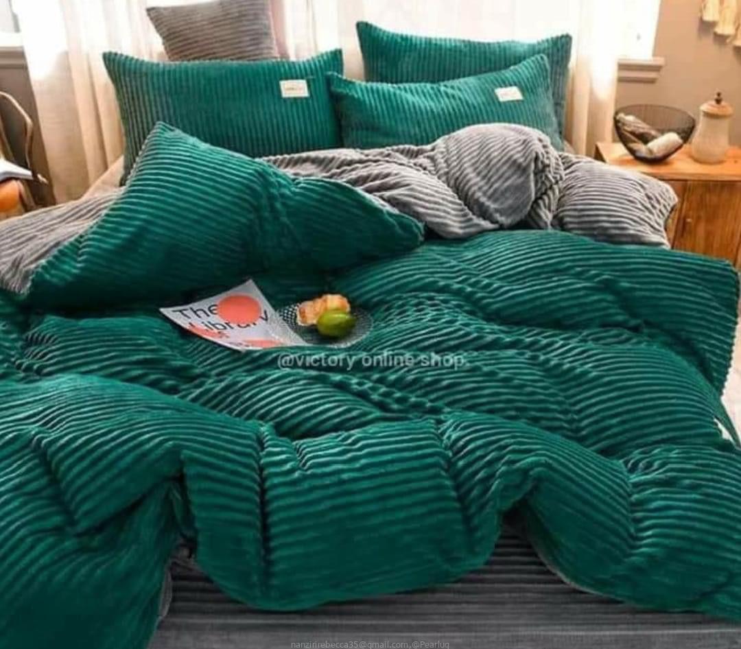 4pcs coral volvet duvet king size