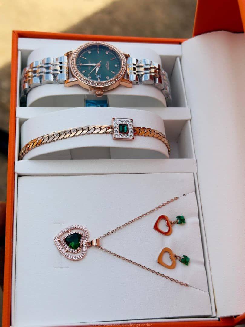 Lady watches with attached jewelry