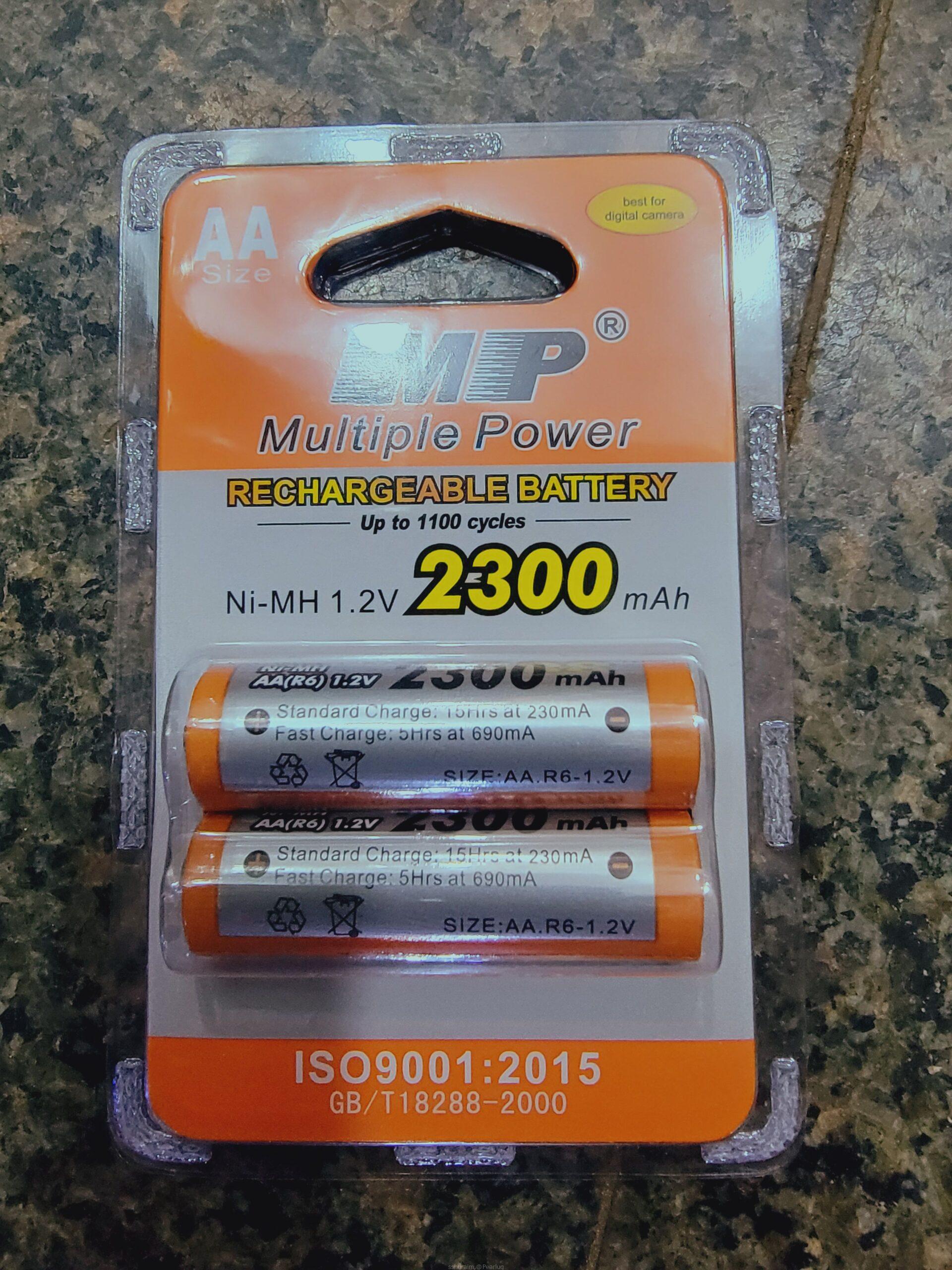 Mp powerful rechargeable batteries both AA¹