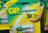 GP rechargeable batteries both AA and AAA