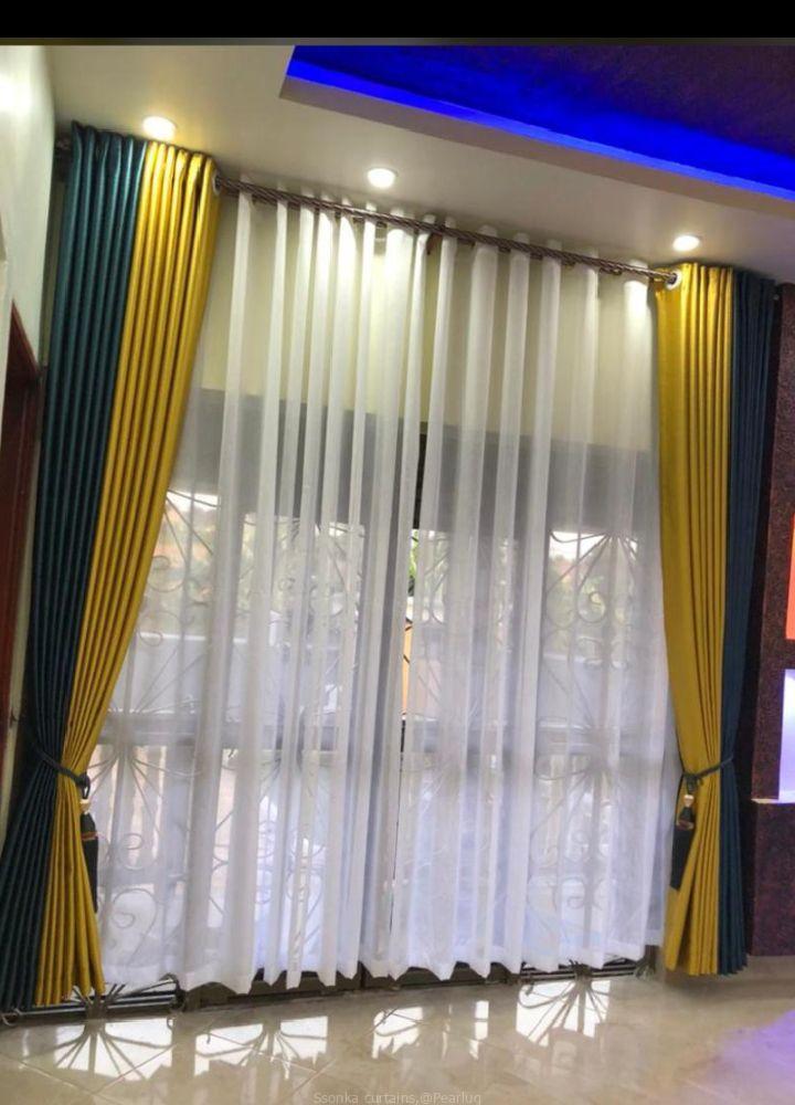 Plain curtains,floral curtains
