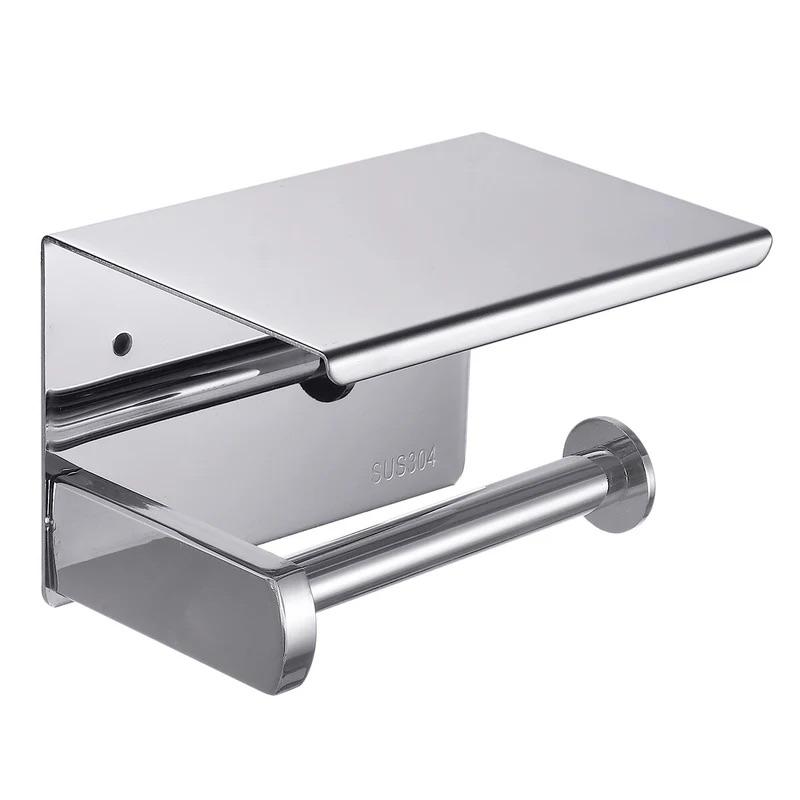 Silver toilet paper holder