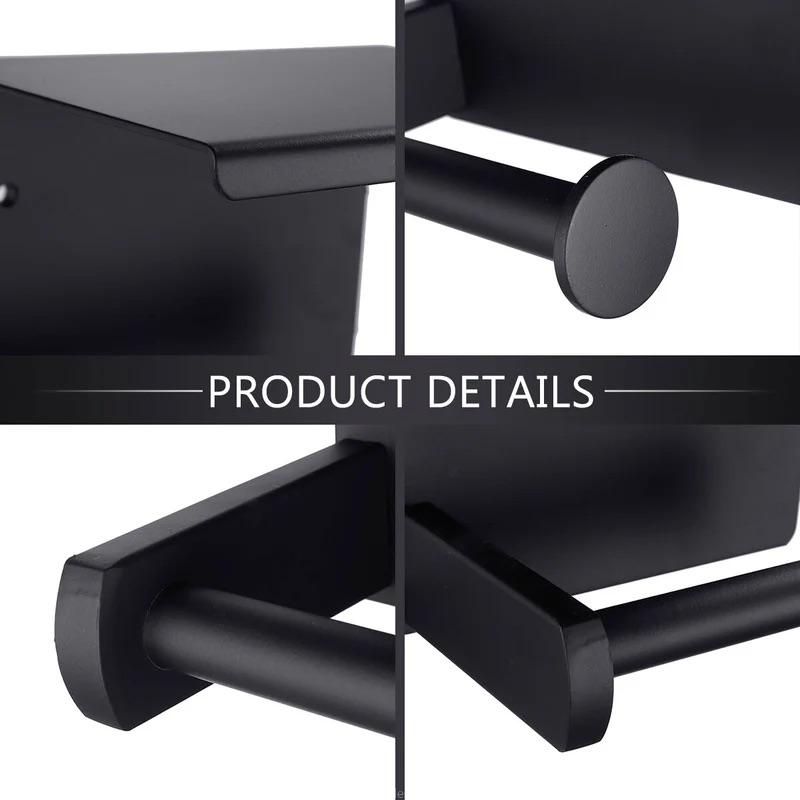 Black elegant toilet paper holder