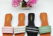 Open flat shoes
