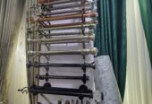 Curtains, office blinds, nets, curtain rods