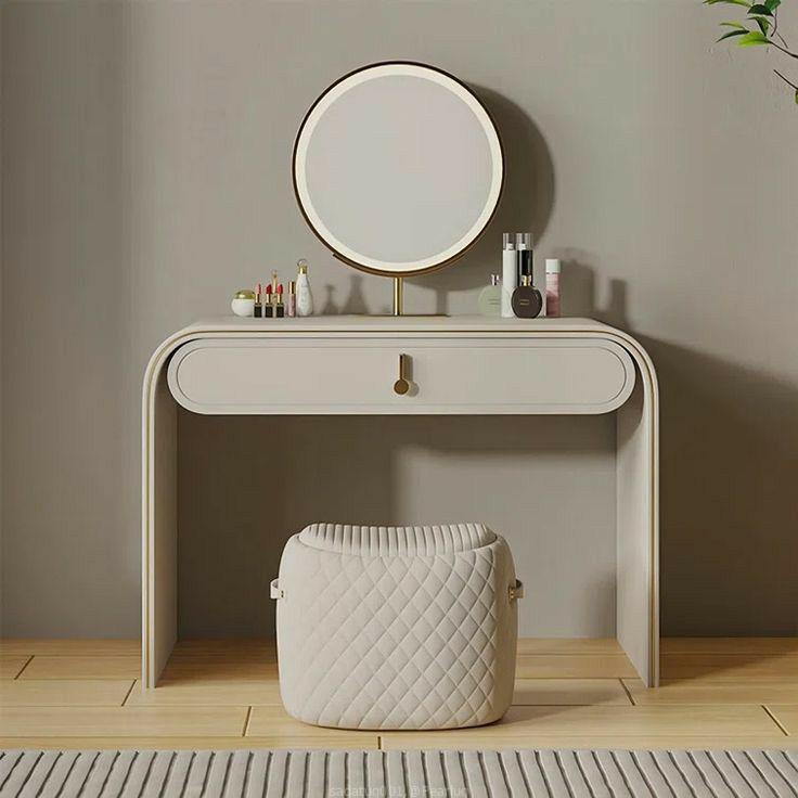 Nice looking dressing mirrors and chair L shape design