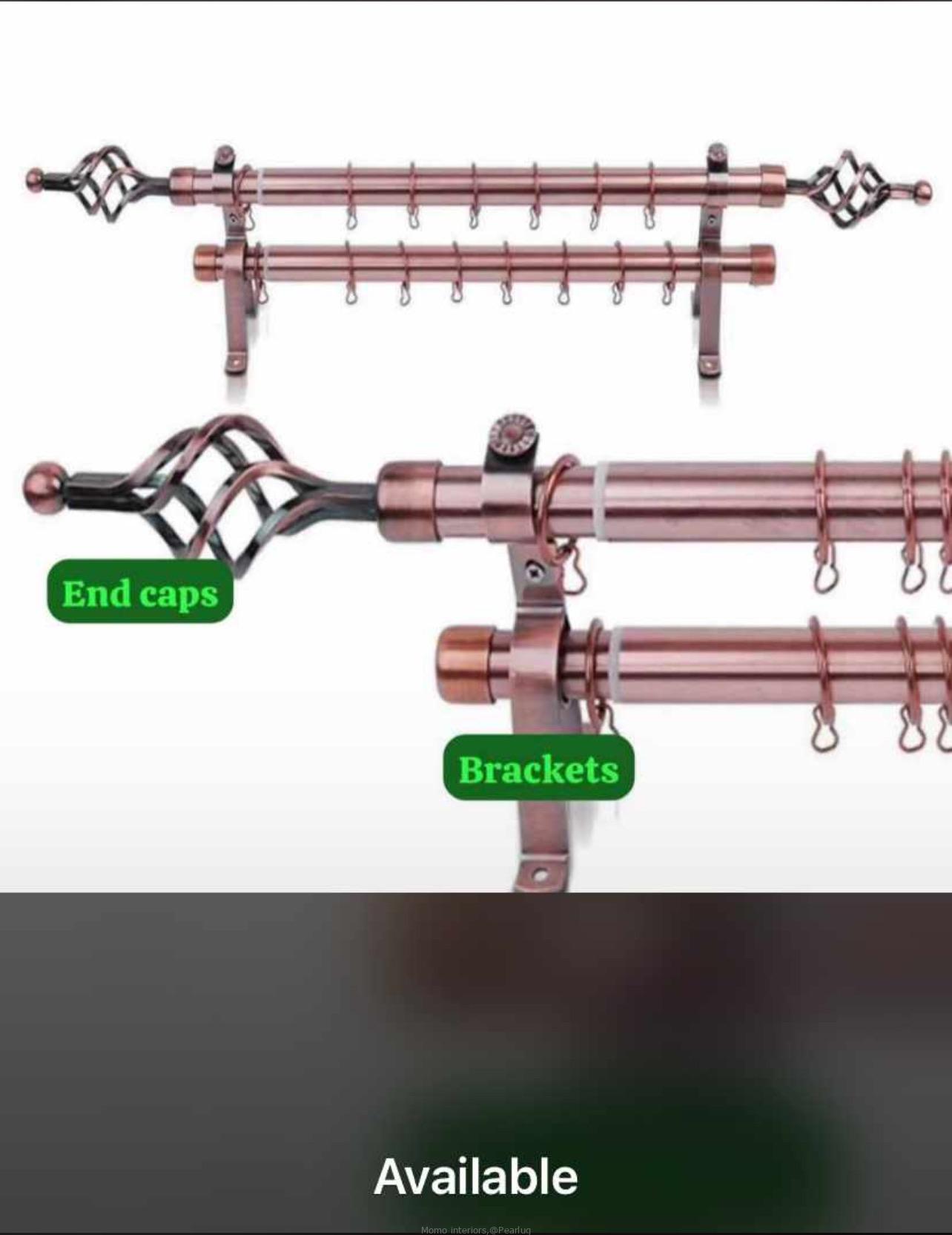 Curtains Rods are also available in both Plastic and Metallic versions