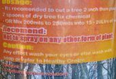 Drying tree chemicals