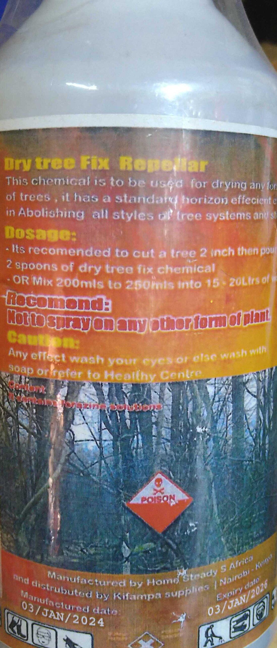 Drying tree chemicals
