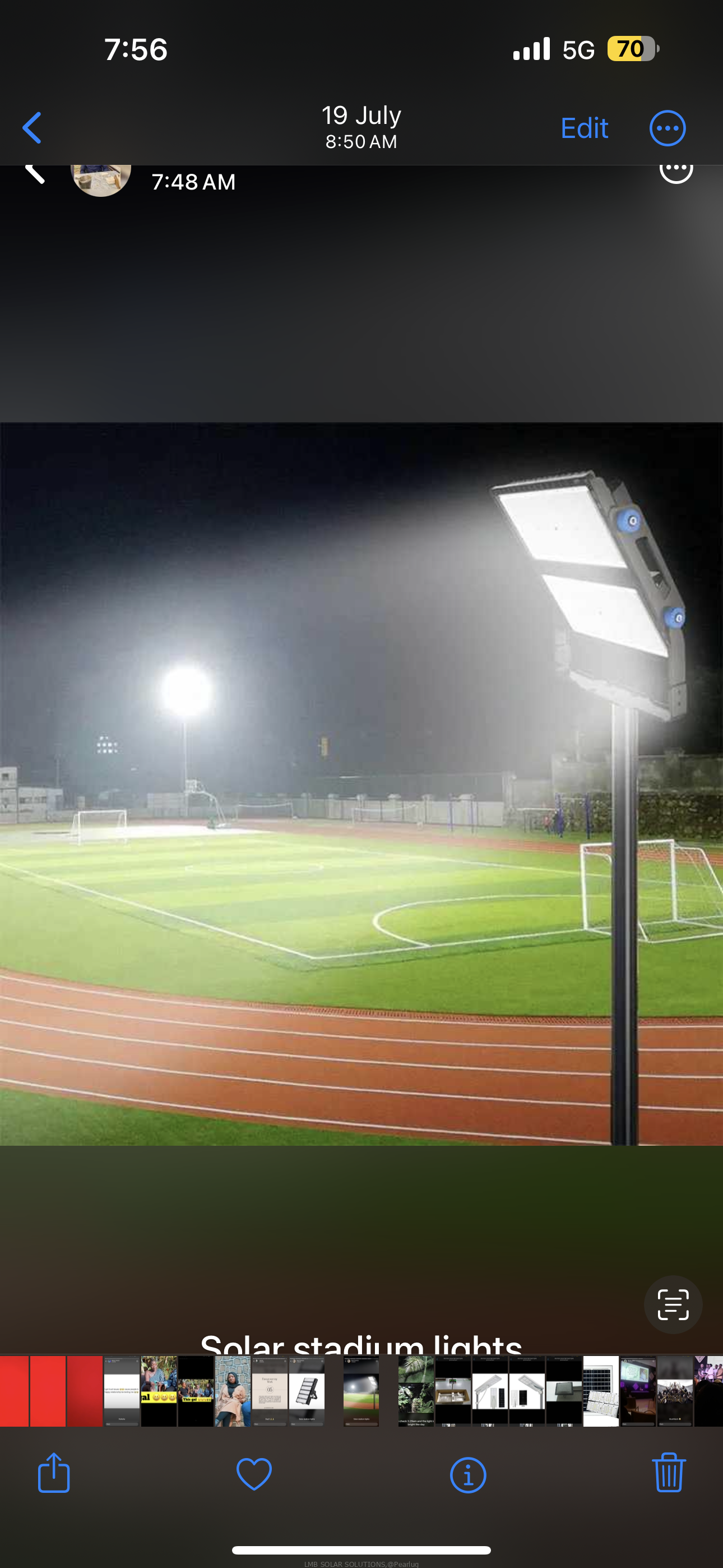 Solar powered Stadium light