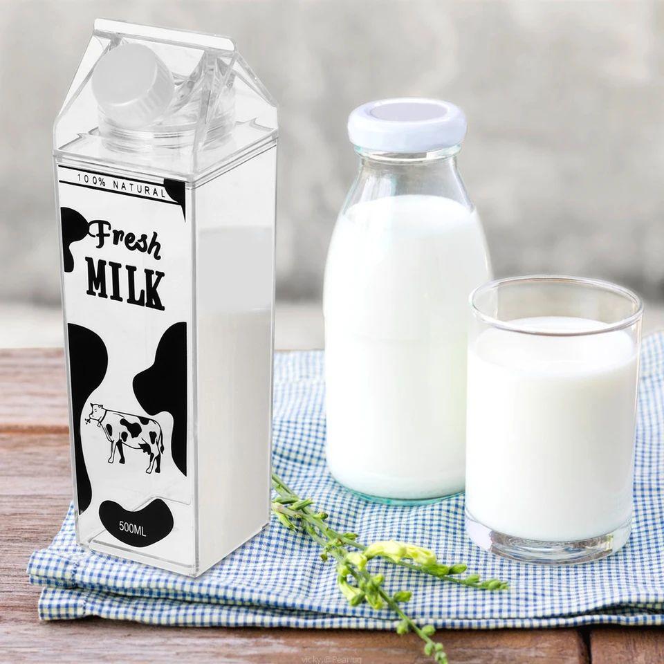 Arcyllic milk transparent storage bottle